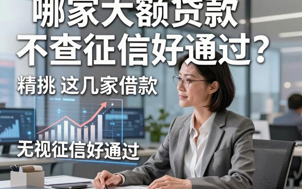 哪家大额贷款不查征信好通过，精挑​这几家借款无视征信好通过软件