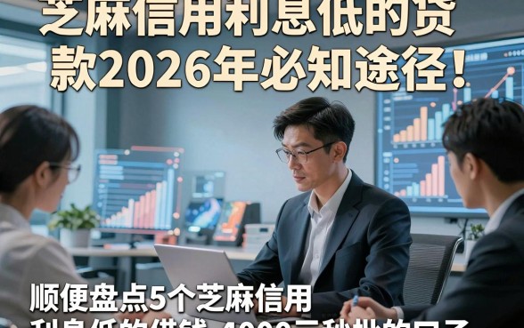 芝麻信用利息低的贷款2026年必知途径！顺便盘点5个芝麻信用利息低的借钱4000元秒批的口子
