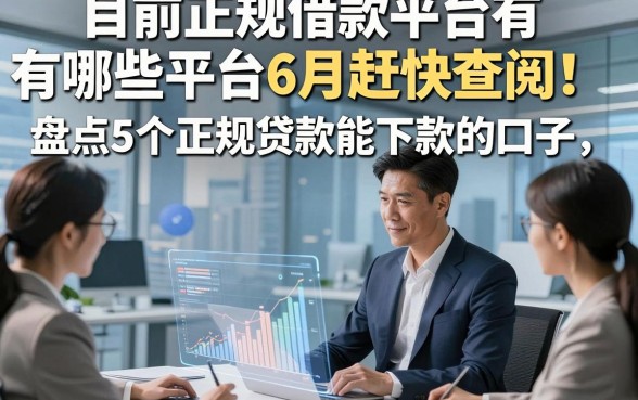 目前正规借款平台有哪些平台6月赶快查阅！盘点5个正规贷款能下款的口子