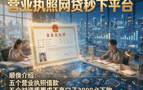营业执照网贷秒下平台，顺便介绍五个营业执照借款对资质要求不高口子3000必下款