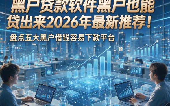 黑户贷款软件黑户也能贷出来2026年最新推荐！盘点五大黑户借钱容易下款平台