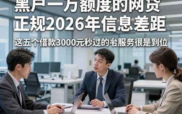 黑户一万额度的网贷正规2026年信息差距，这五个借款3000元秒过的平台服务很是到位