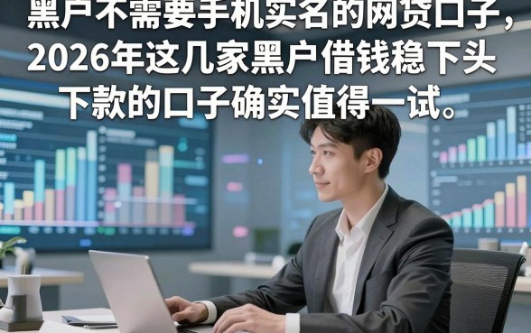 黑户不需要手机实名的网贷口子，2026年这几家黑户借钱稳下款的口子确实值得一试