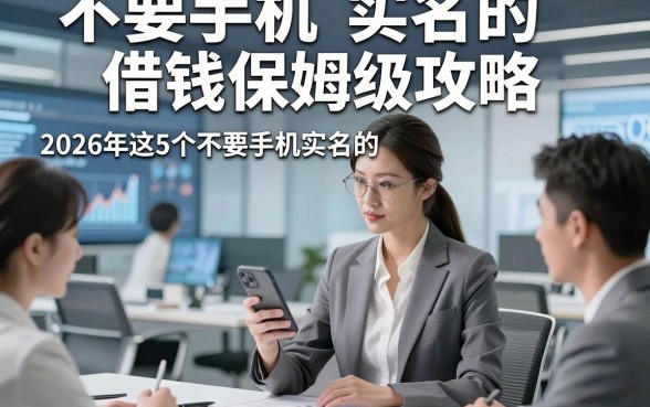 不要手机实名的借钱保姆级攻略，2026年这5个不要手机实名的借钱秒下款的软件实用很适配