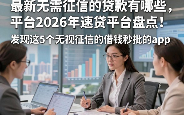 最新无需征信的贷款有哪些平台2026年速贷平台盘点！发现这5个无视征信的借钱秒批的app