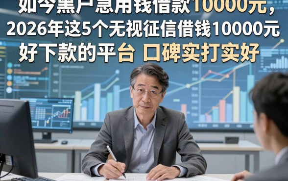 如今黑户急用钱借款10000元，2026年这5个无视征信借钱10000元好下款的平台口碑实打实好