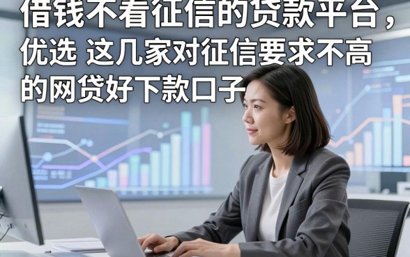 借钱不看征信的贷款平台，优选​这几家对征信要求不高的网贷好下款口子