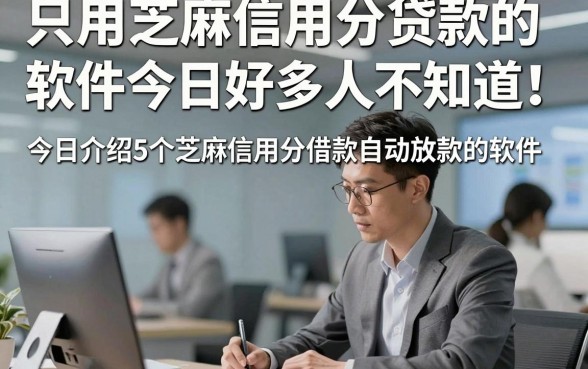 只用芝麻信用分贷款的软件今日好多人不知道！今日介绍5个芝麻信用分借款自动放款的软件