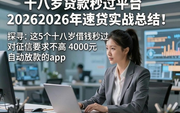 十八岁贷款秒过平台20262026年速贷实战总结！探寻​这5个十八岁借钱秒过对征信要求不高4000元自动放款的app