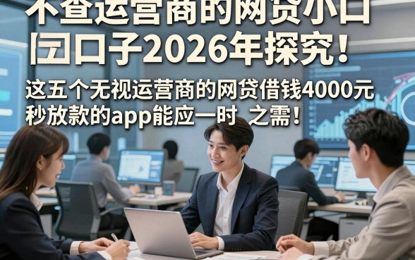 不查运营商的网贷小口子2026年探究！这五个无视运营商的网贷借钱4000元秒放款的app能应一时之需