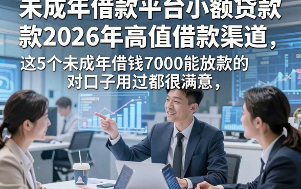 未成年借款平台小额贷款2026年高值借款渠道，这5个未成年借钱7000能放款的对口子用过都很满意
