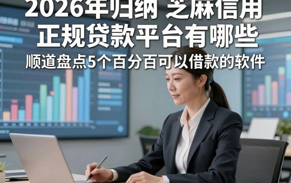 2026年归纳​芝麻信用正规贷款平台有哪些，顺道盘点5个百分百可以借款的软件