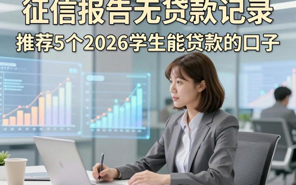 征信报告无贷款记录，推荐5个2026学生能贷款的口子