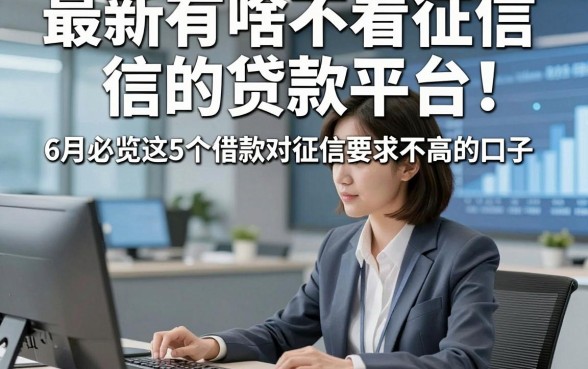最新有啥不看征信的贷款平台！6月必览这5个借款对征信要求不高的口子