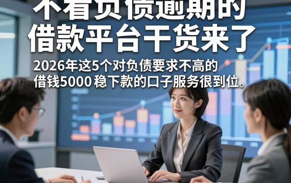 不看负债逾期的借款平台干货来了，2026年这5个对负债要求不高的借钱5000稳下款的口子服务很到位