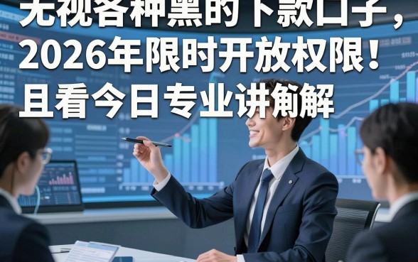 无视各种黑的下款口子2026年限时开放权限！且看今日专业讲解！