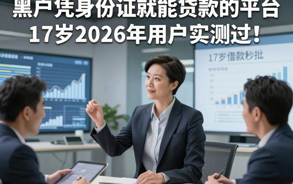 黑户凭身份证就能贷款的平台17岁2026年用户实测过！本篇清点5个17岁借款秒批对年龄要求不高口子