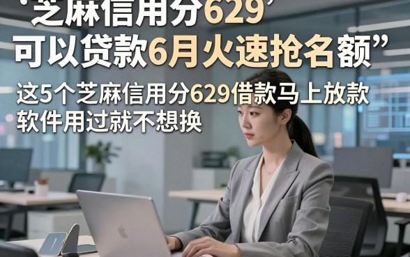 芝麻信用分629可以贷款6月火速抢名额，这5个芝麻信用分629借款马上放款软件用过就不想换