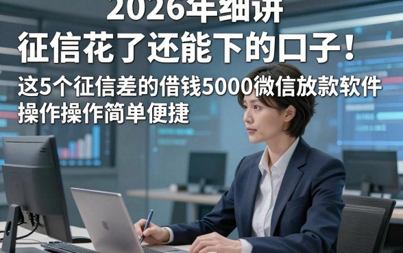 2026年细讲​征信花了还能下的口子！这5个征信差的借钱5000微信放款软件操作简单便捷