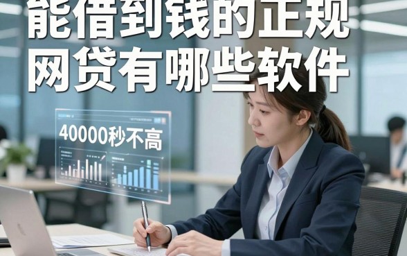 能借到钱的正规网贷有哪些软件，本文了解五个正规贷款对要求不高40000秒下软件