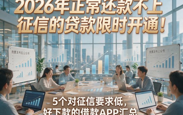 2026年正常还款不上征信的贷款限时开通！5个对征信要求低、好下款的借款APP汇总