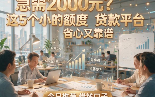 急需2000元？这5个小的额度贷款平台省心又靠谱，今日推荐借钱口子