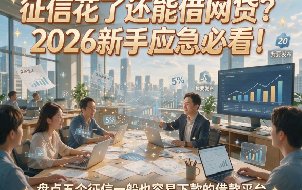 征信花了还能借网贷？2026新手应急必看！盘点五个征信一般也容易下款的借款平台